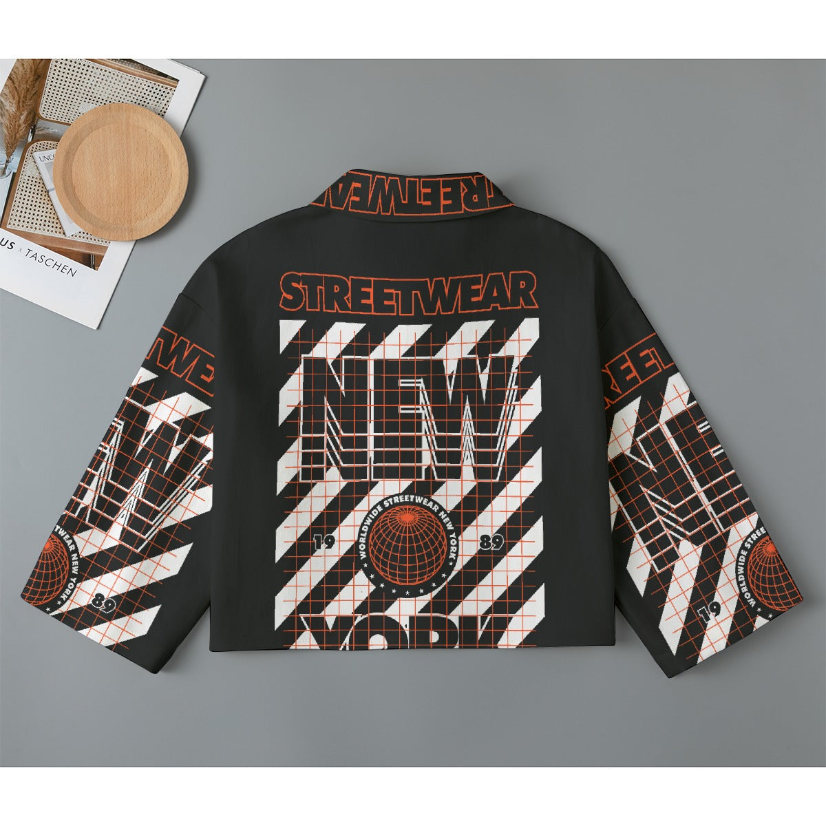 All-Over Print Women's Cropped Jacket | 245GSM Cotton