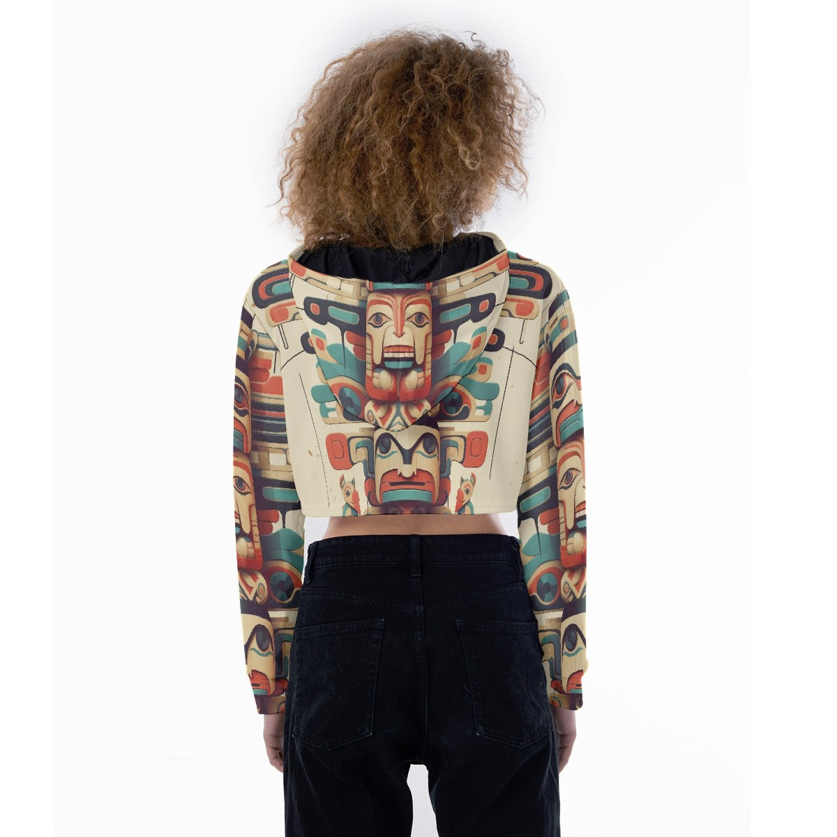 All-Over Print Women's Crop Top Hoodie