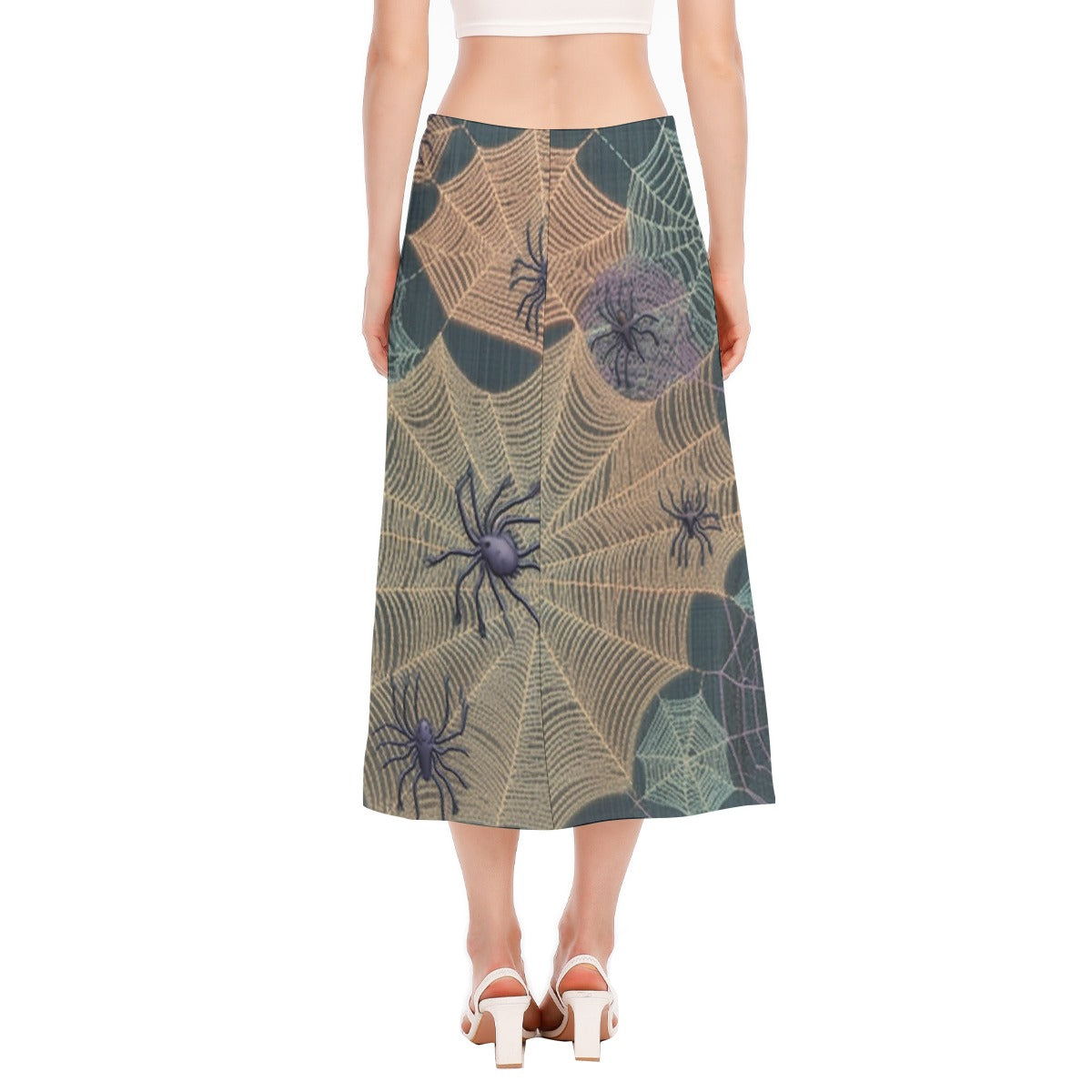 All-Over Print Women's High Slit Long Skirt