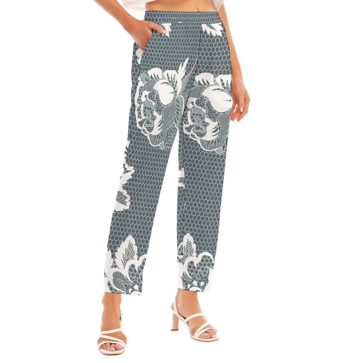 All-Over Print Women's Loose Straight-leg Pants