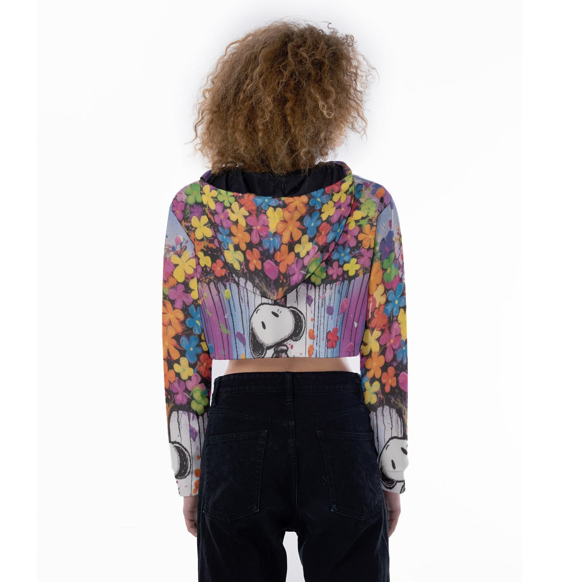 All-Over Print Women's Crop Top Hoodie