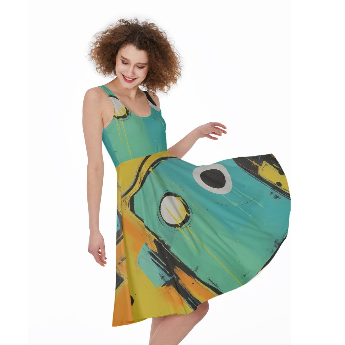 All-Over Print Women's Sleeveless Dress