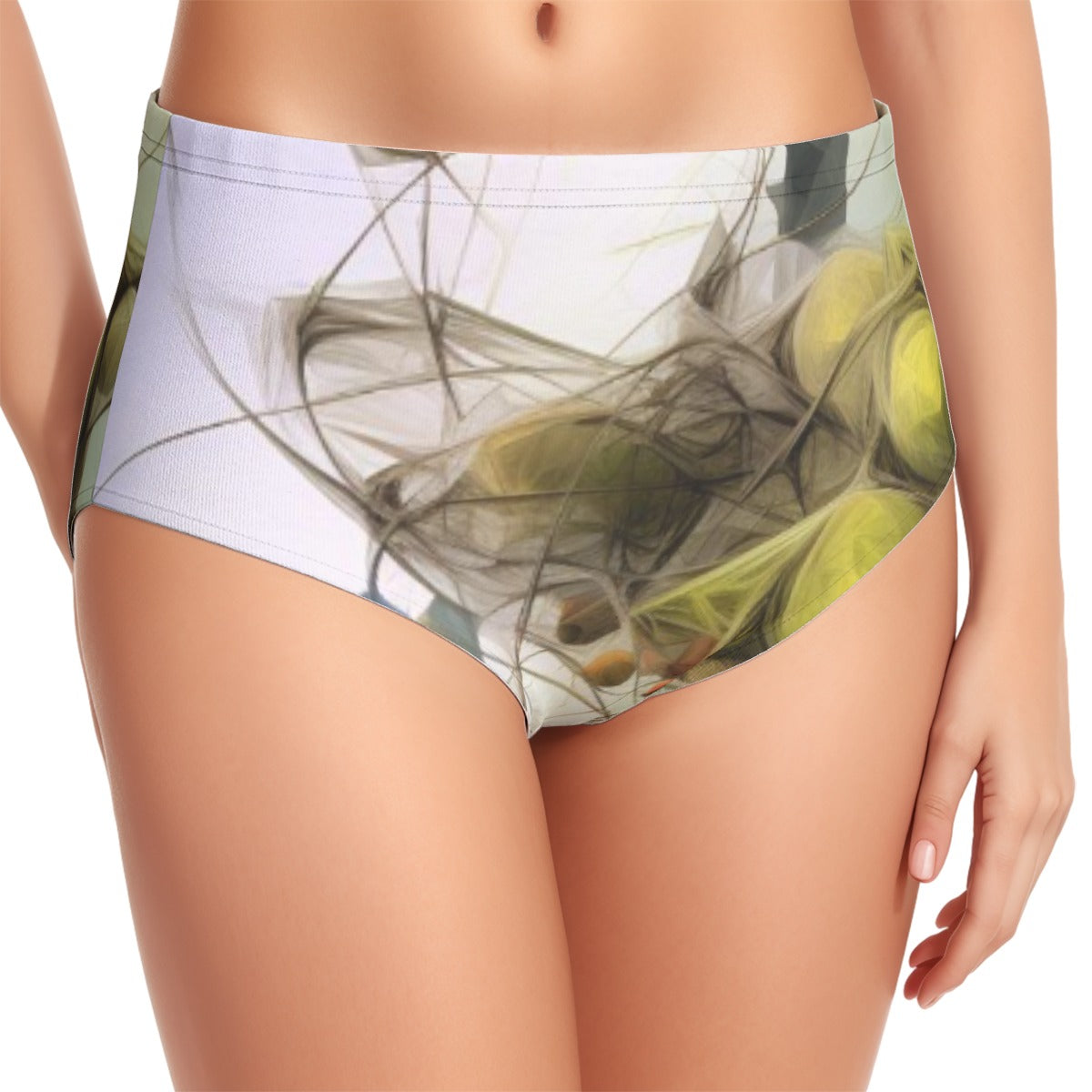 All-Over Print Women's Swimsuit Set With Halter