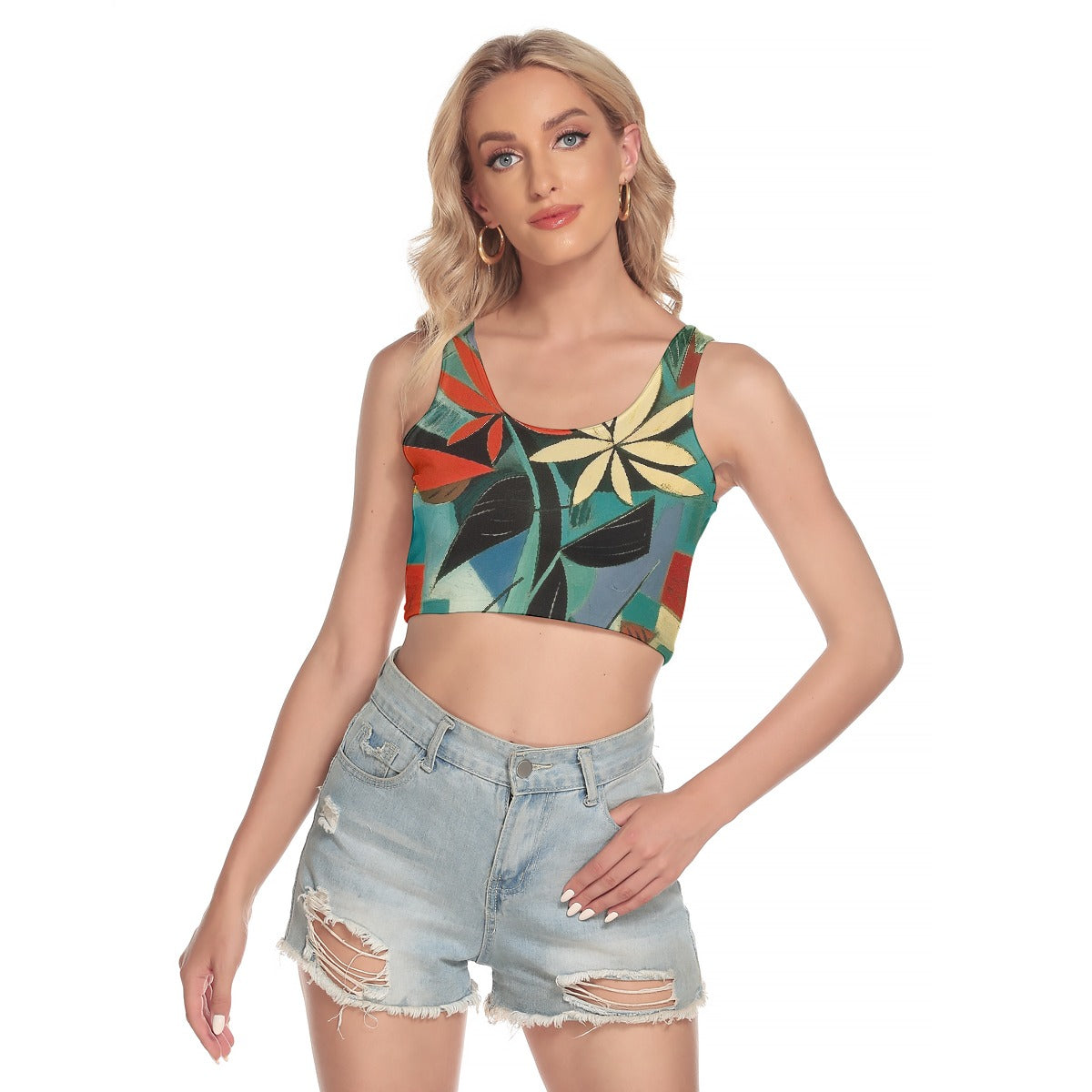 All-Over Print Women's Sport Crop Tank Top