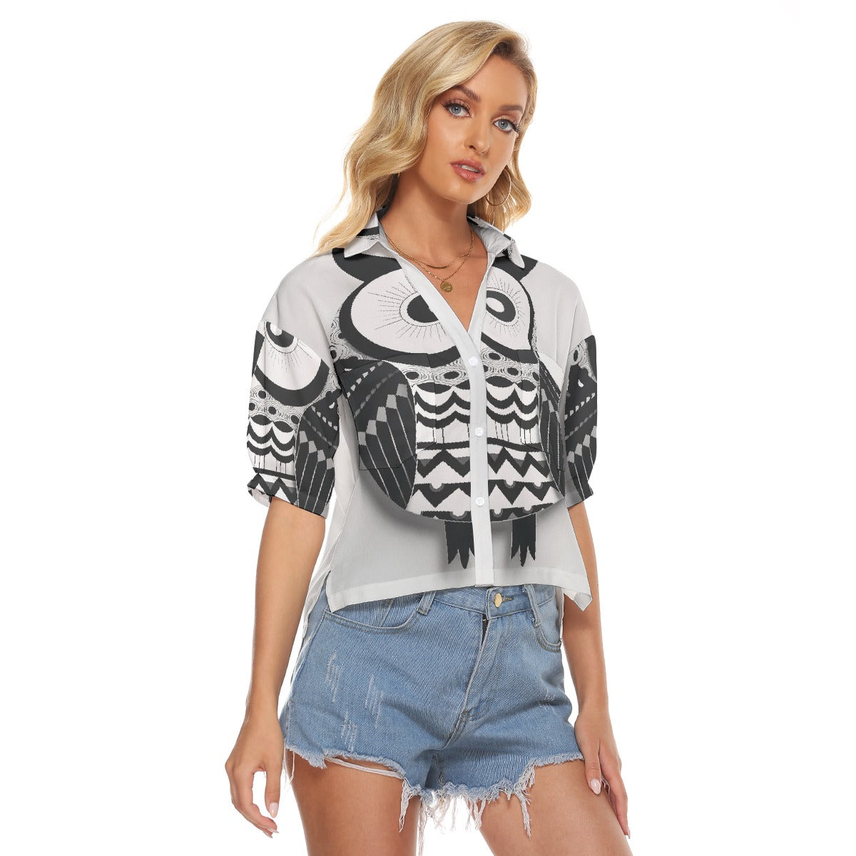 All-Over Print Women's V-neck Shirts