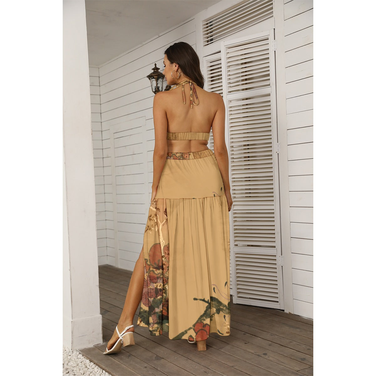 All-Over Print Women's Tie Back Wrap Dress