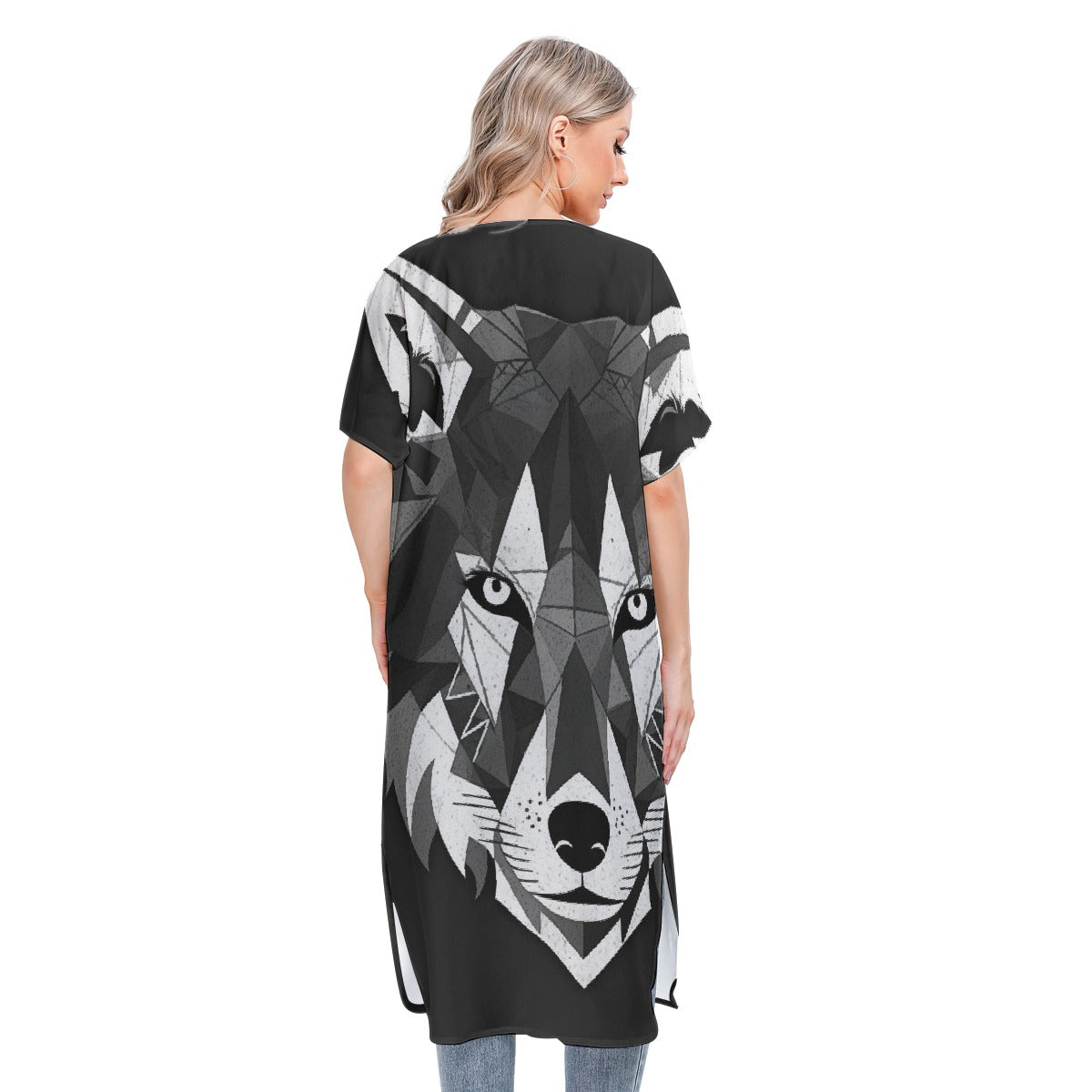 All-Over Print Women's Short Sleeve Cardigan