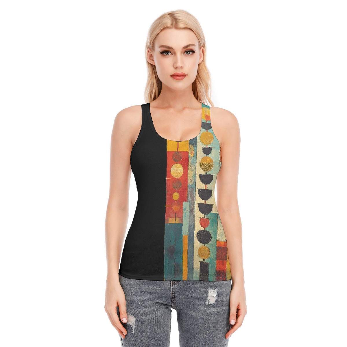 All-Over Print Women's Racer Vest | 190GSM Cotton