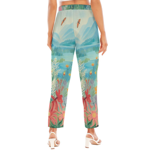 All-Over Print Women's Loose Straight-leg Pants