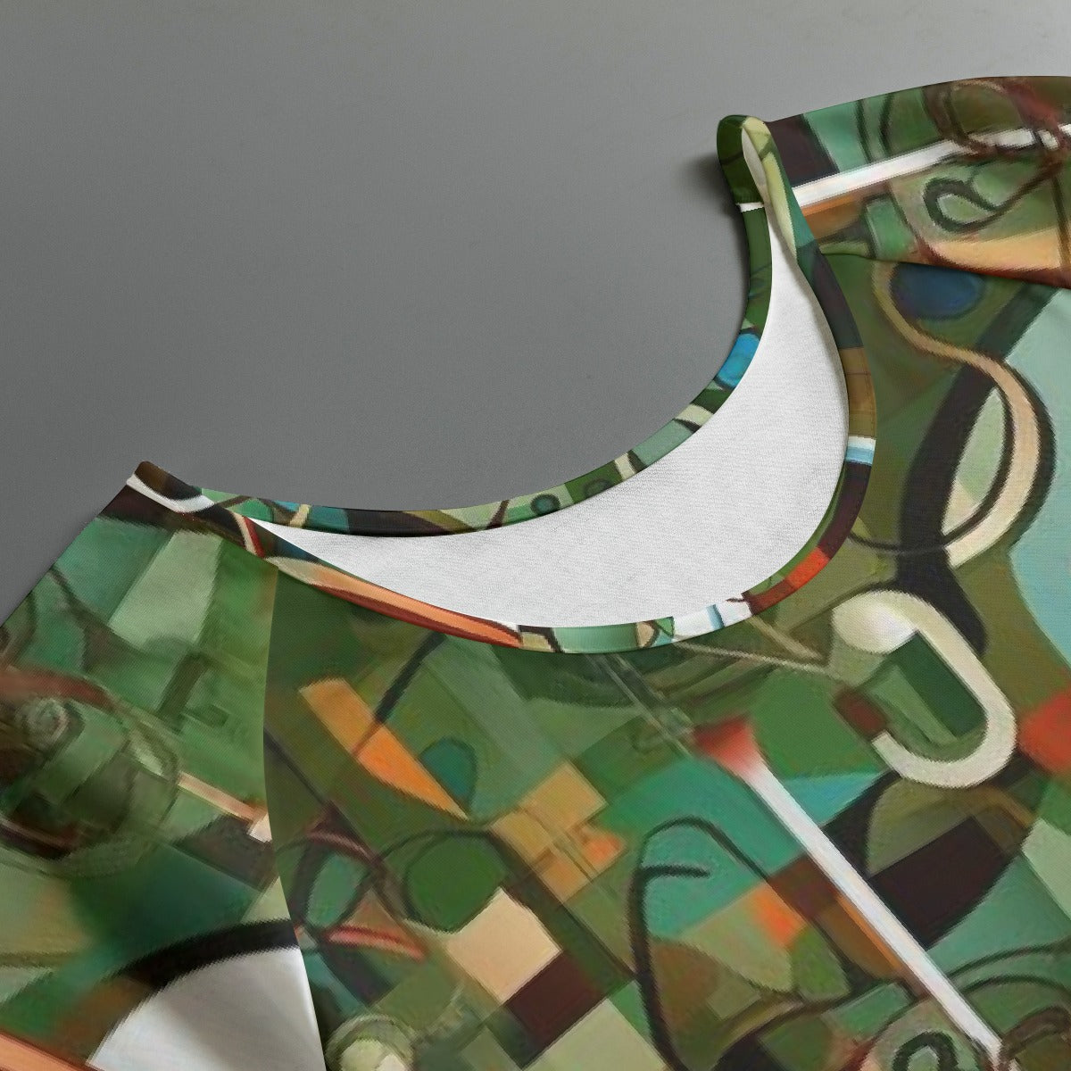 All-Over Print Women's Round Neck T-shirt With Raglan Sleeve