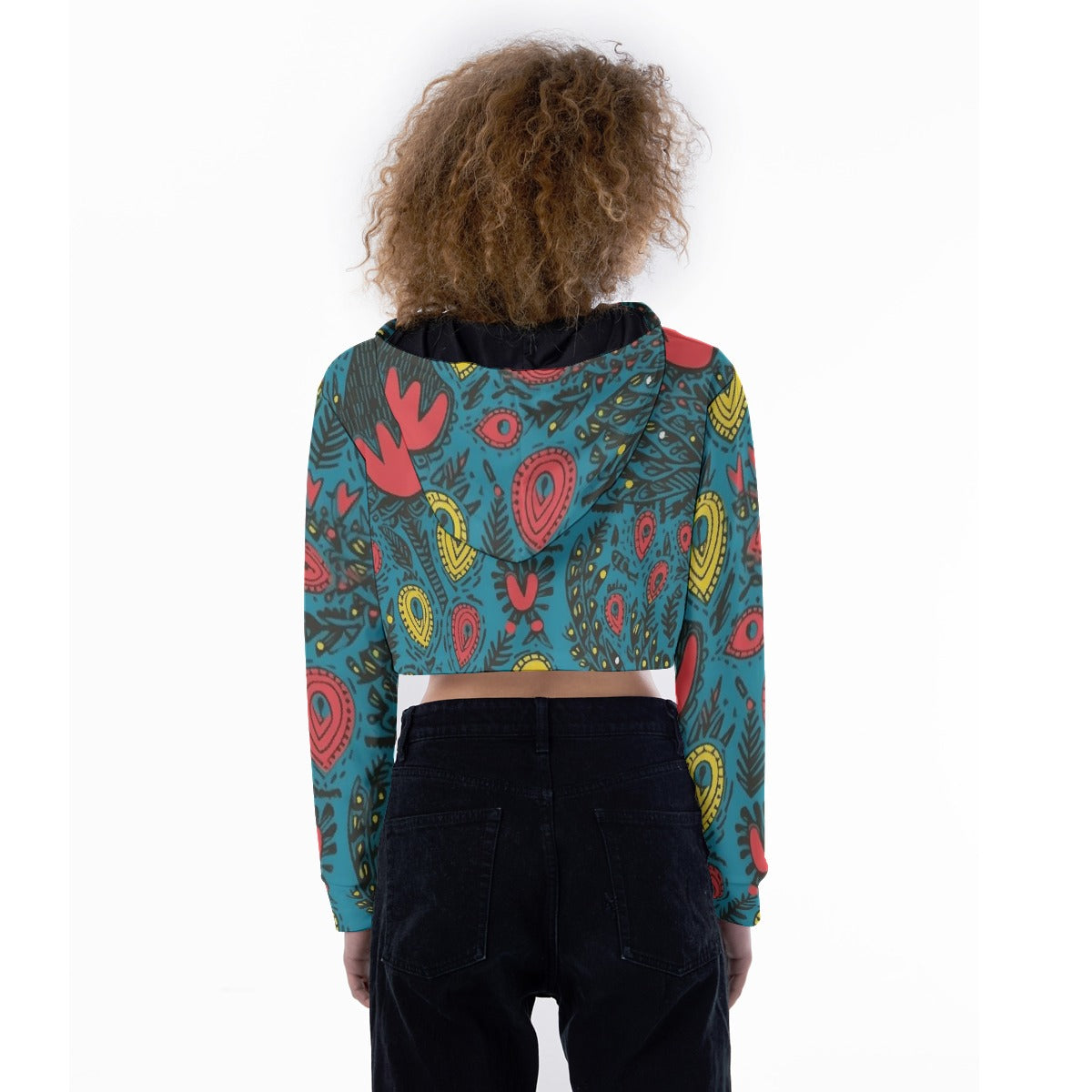 All-Over Print Women's Crop Top Hoodie