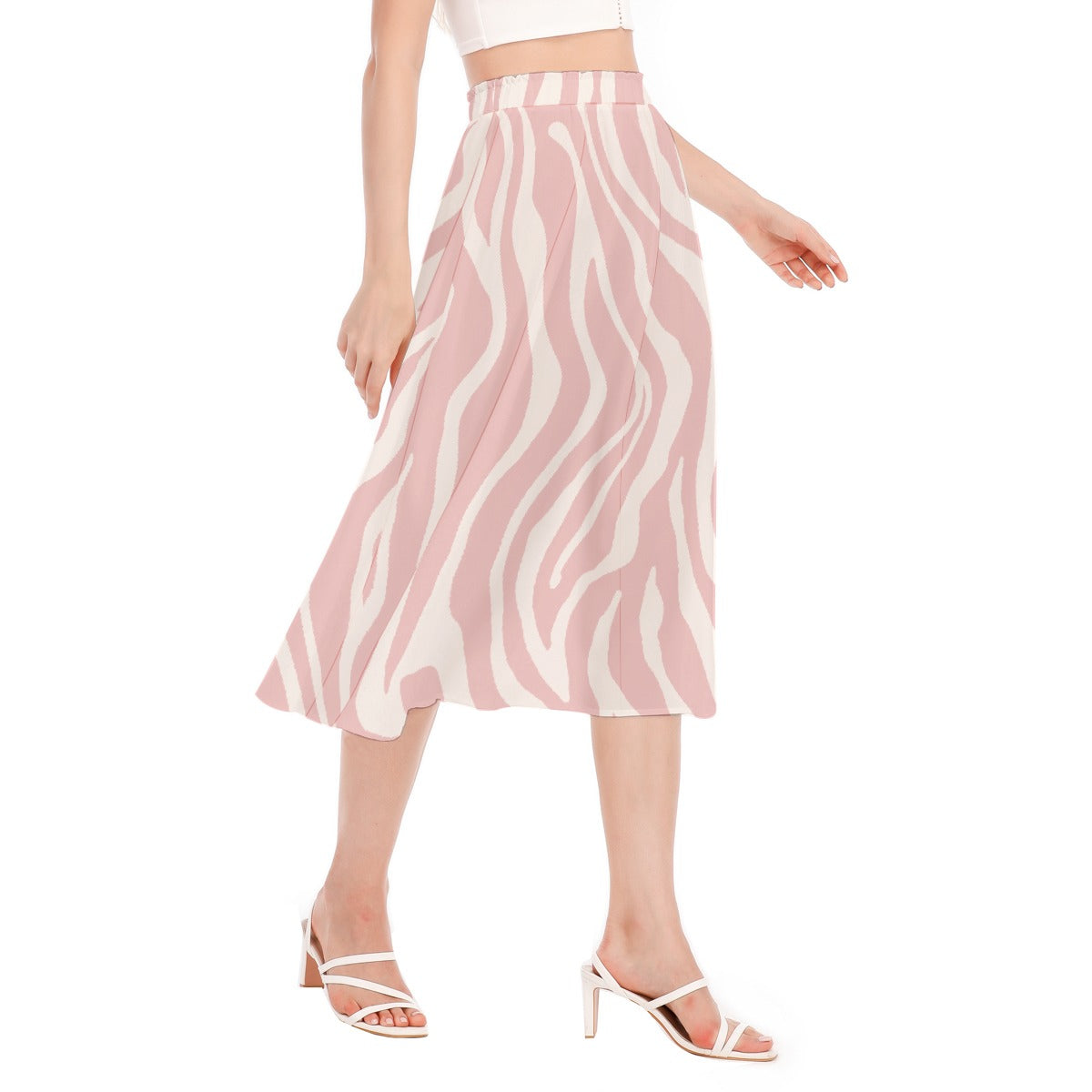 All-Over Print Women's Long Section Chiffon Skirt