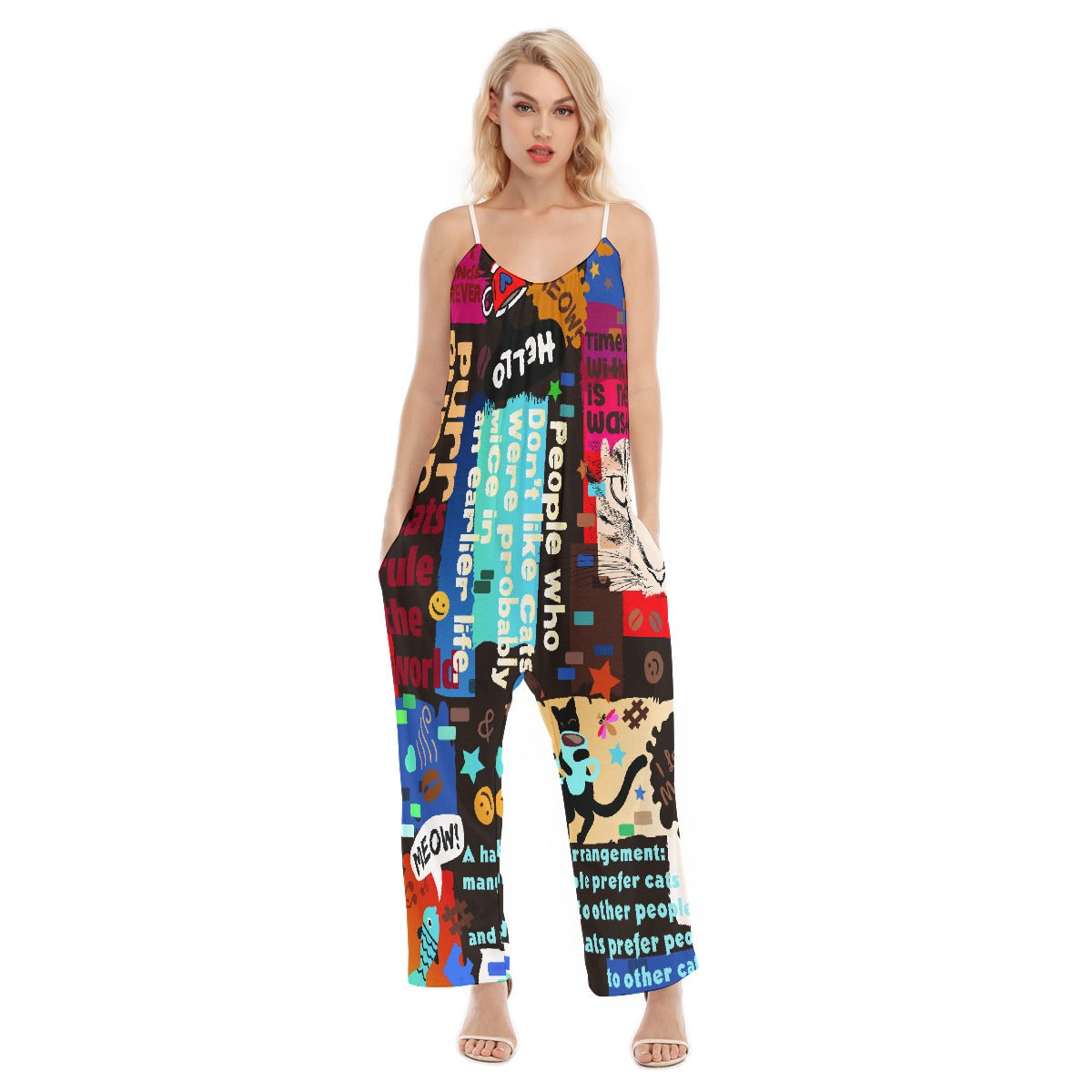 All-Over Print Women's Loose Cami Jumpsuit