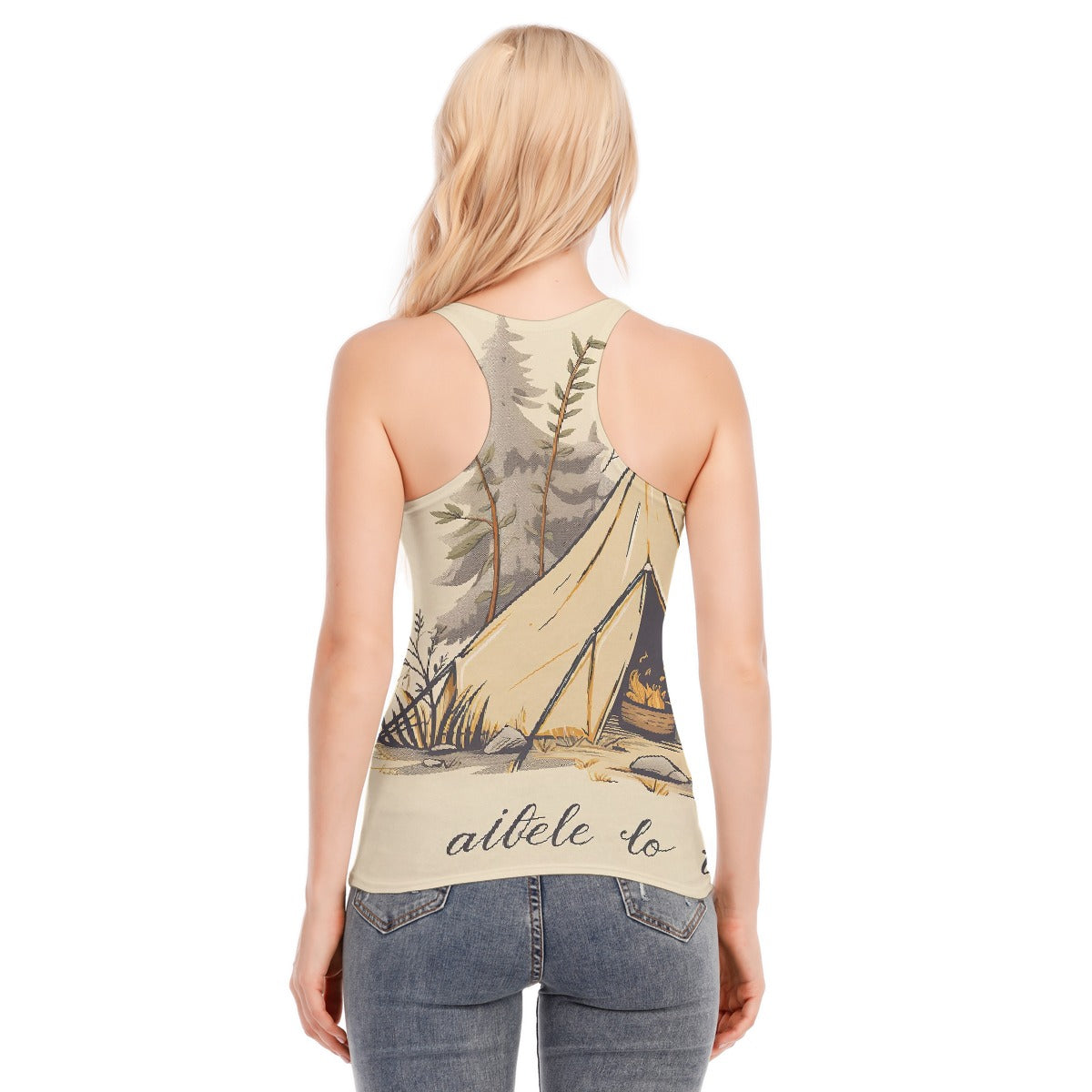 All-Over Print Women's Racer Vest | 190GSM Cotton