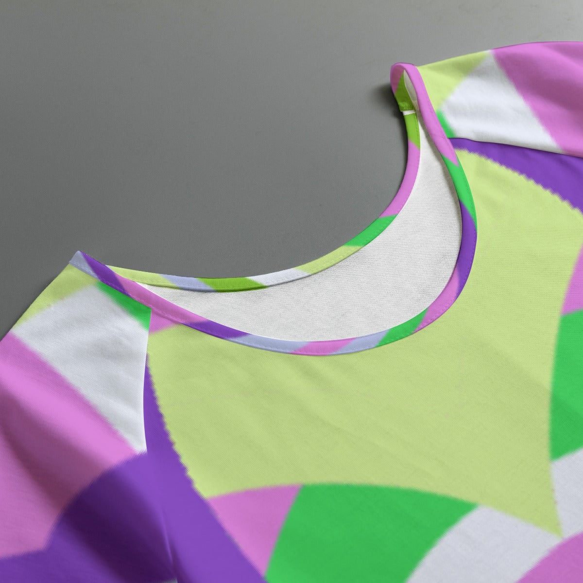All-Over Print Women's Round Neck T-shirt With Raglan Sleeve