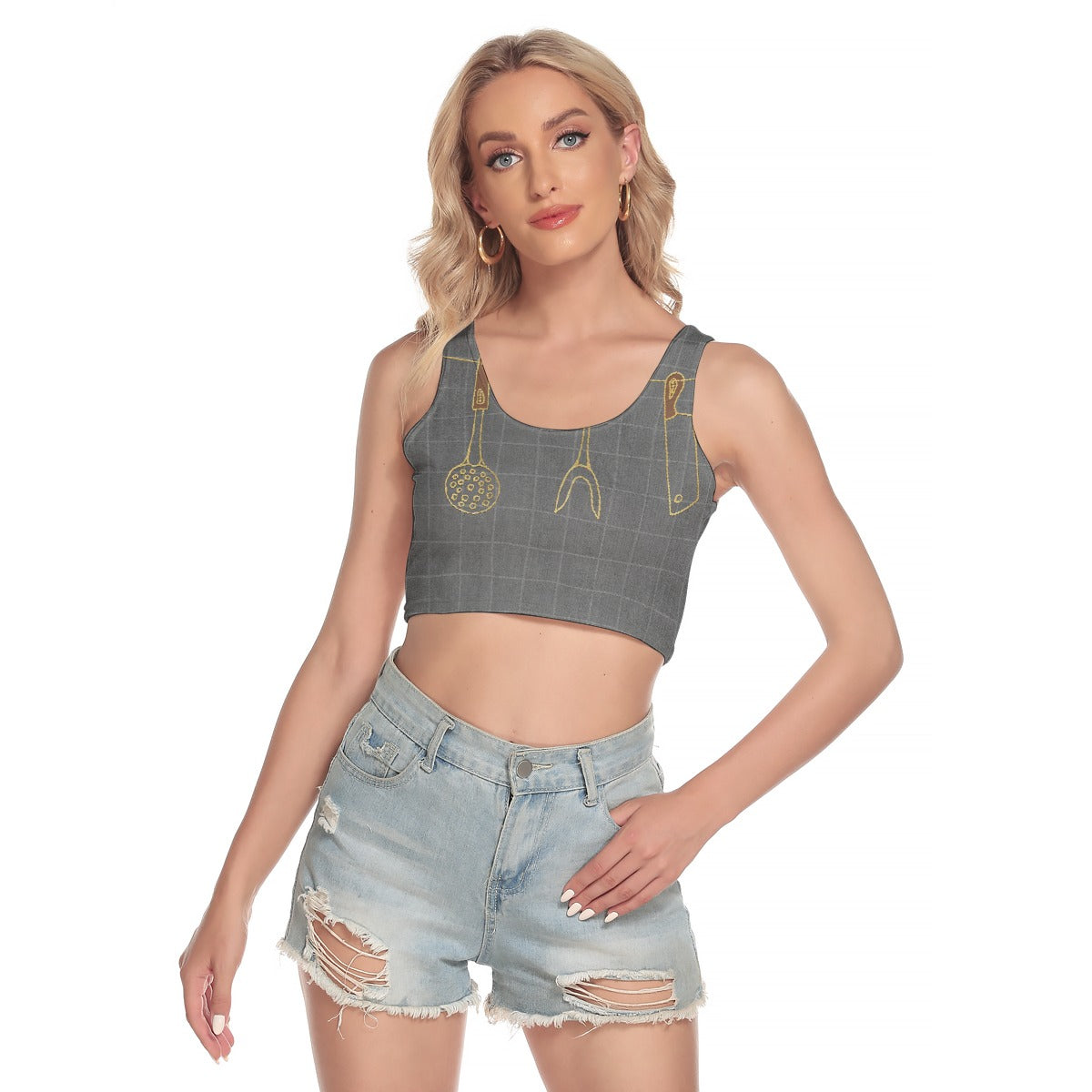All-Over Print Women's Sport Crop Tank Top