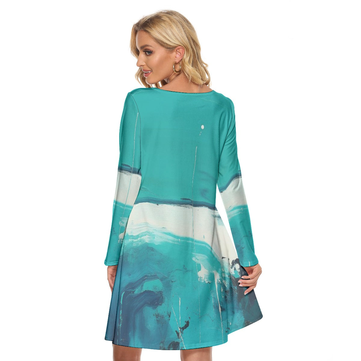 All-Over Print Women's Crew Neck Dress