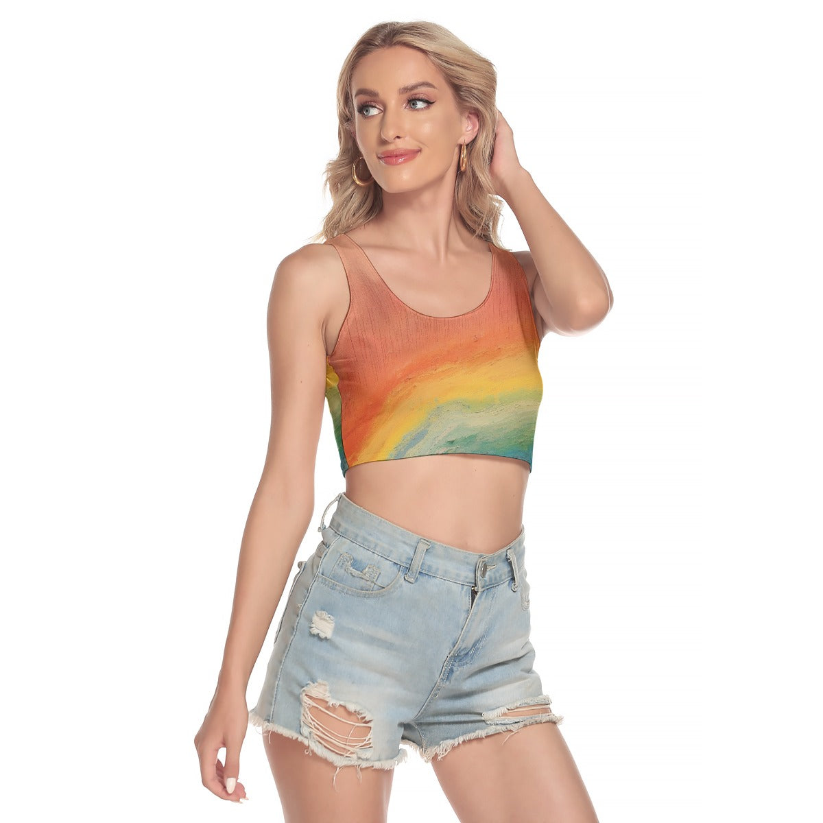 All-Over Print Women's Sport Crop Tank Top