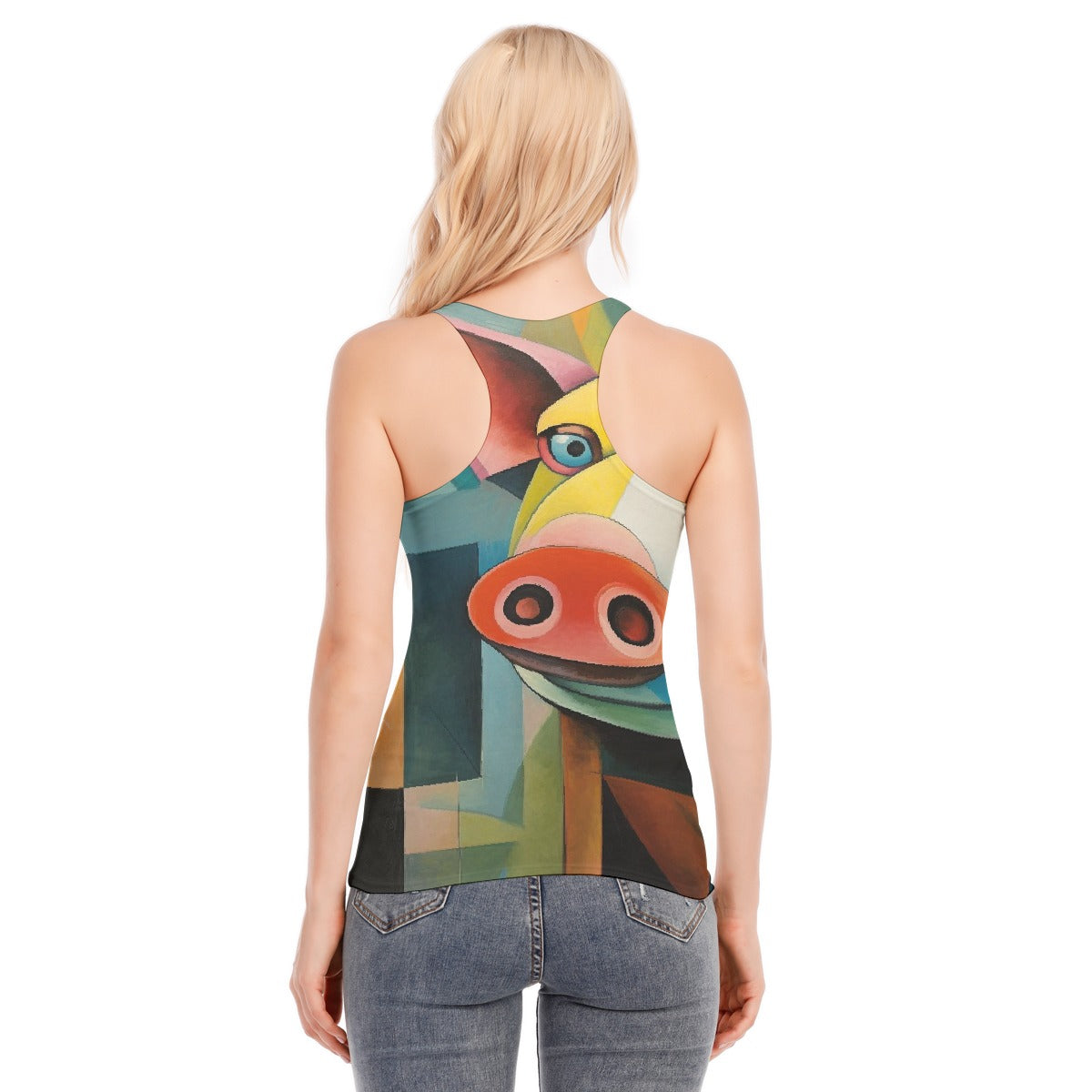All-Over Print Women's Racer Vest | 190GSM Cotton