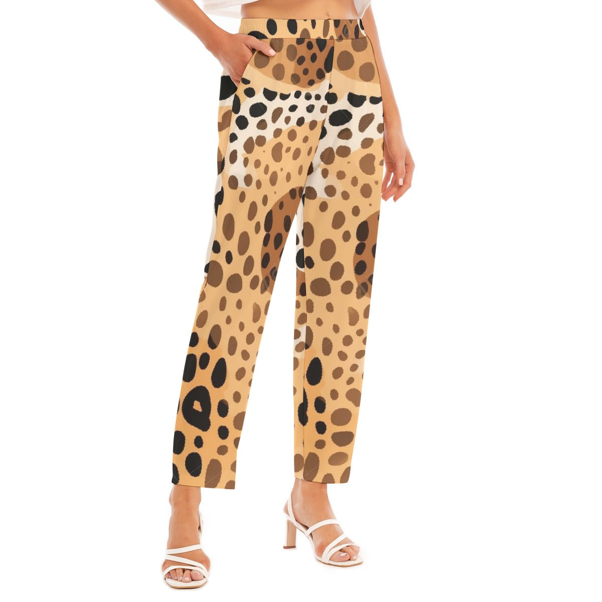 All-Over Print Women's Loose Straight-leg Pants