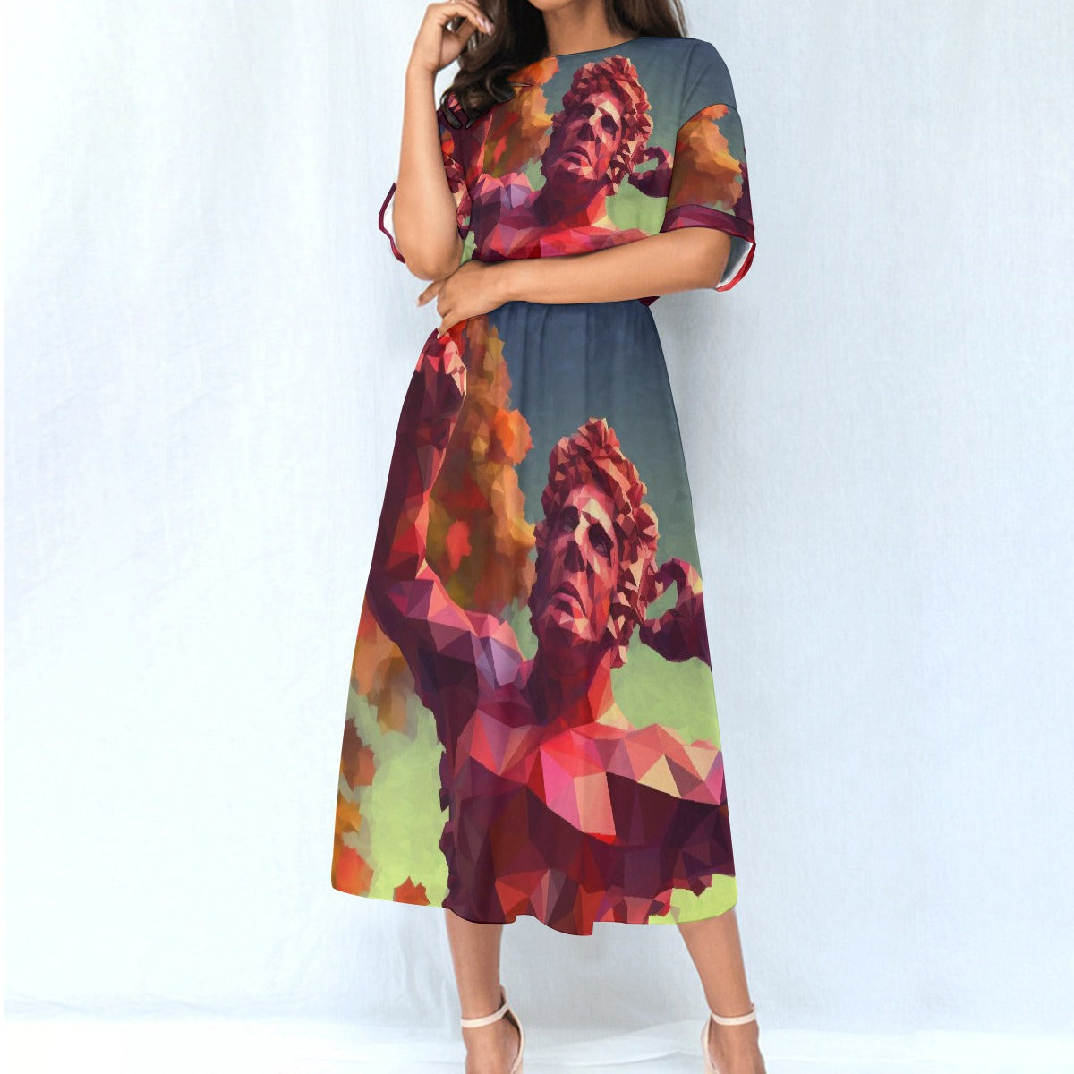 All-Over Print Women's Elastic Waist Dress