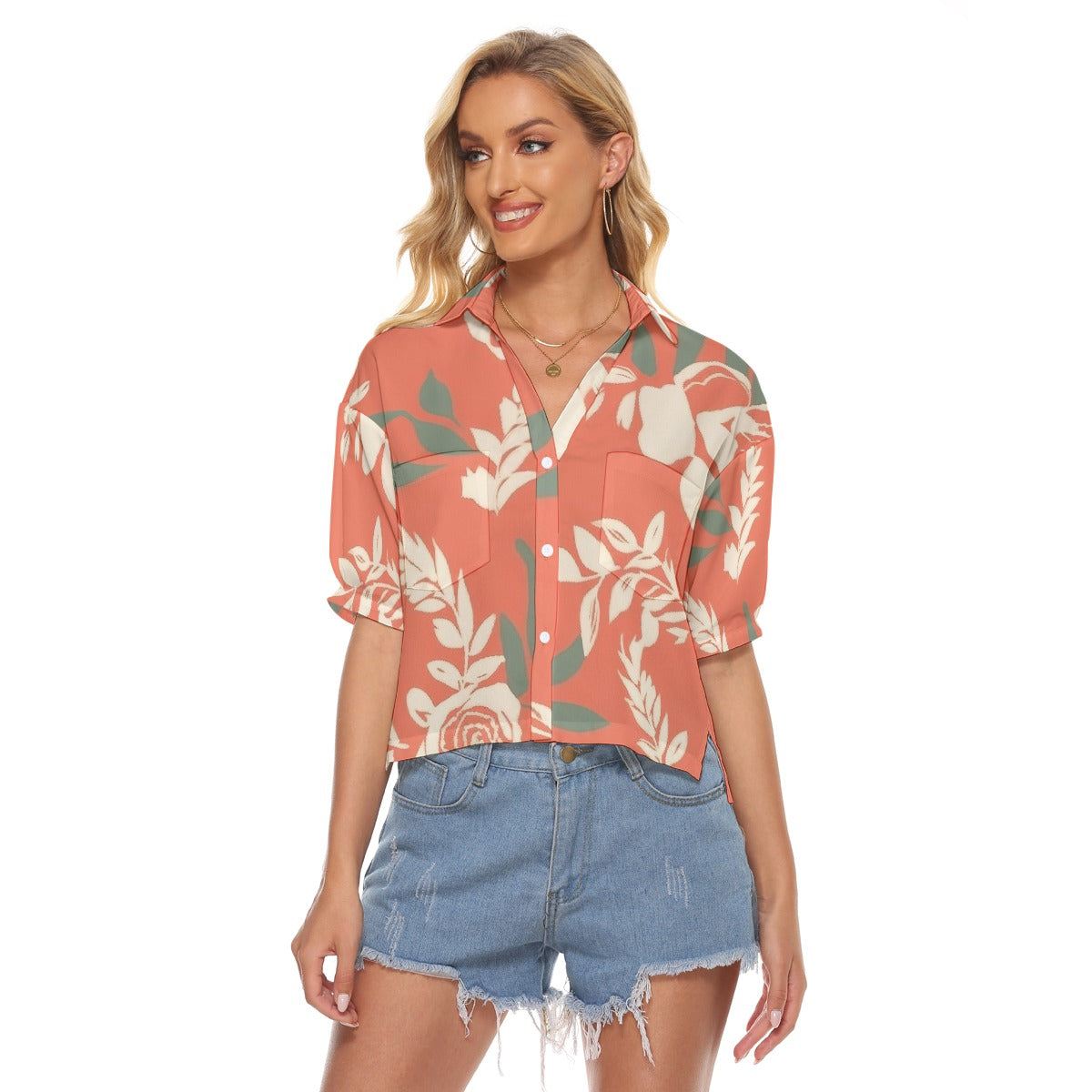 All-Over Print Women's V-neck Shirts