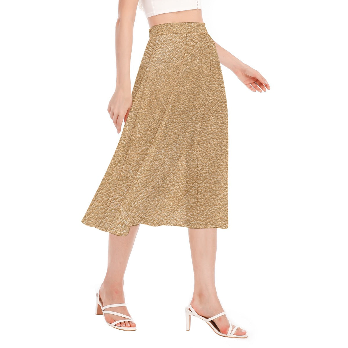 All-Over Print Women's Long Section Chiffon Skirt