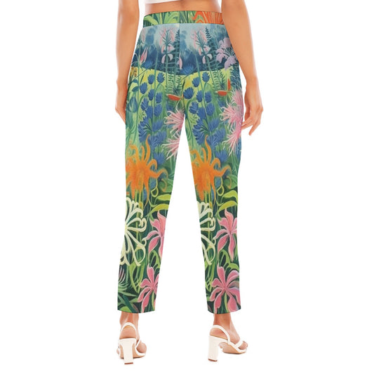 All-Over Print Women's Loose Straight-leg Pants