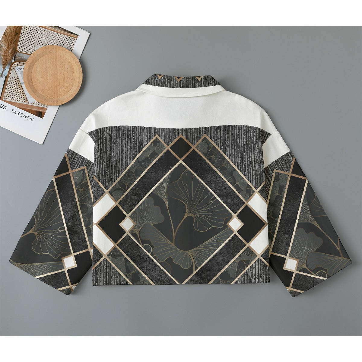All-Over Print Women's Cropped Jacket | 245GSM Cotton