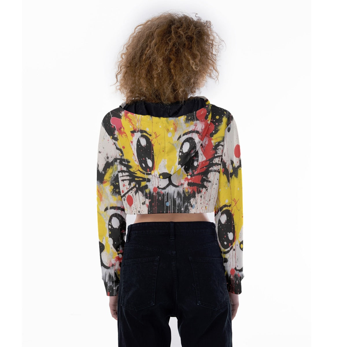All-Over Print Women's Crop Top Hoodie