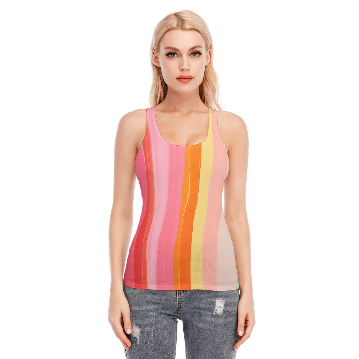 All-Over Print Women's Racer Vest | 190GSM Cotton
