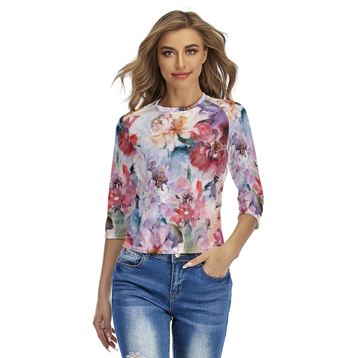 All-Over Print Women's Raglan Sleeves T-shirts