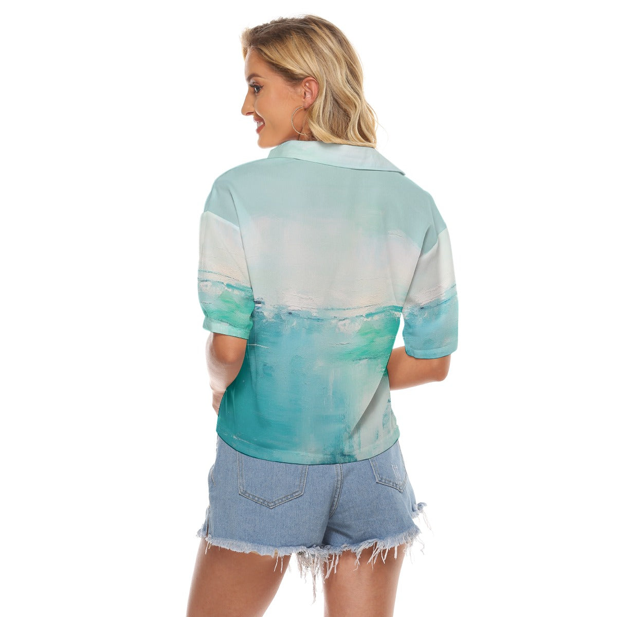 All-Over Print Women's V-neck Shirts