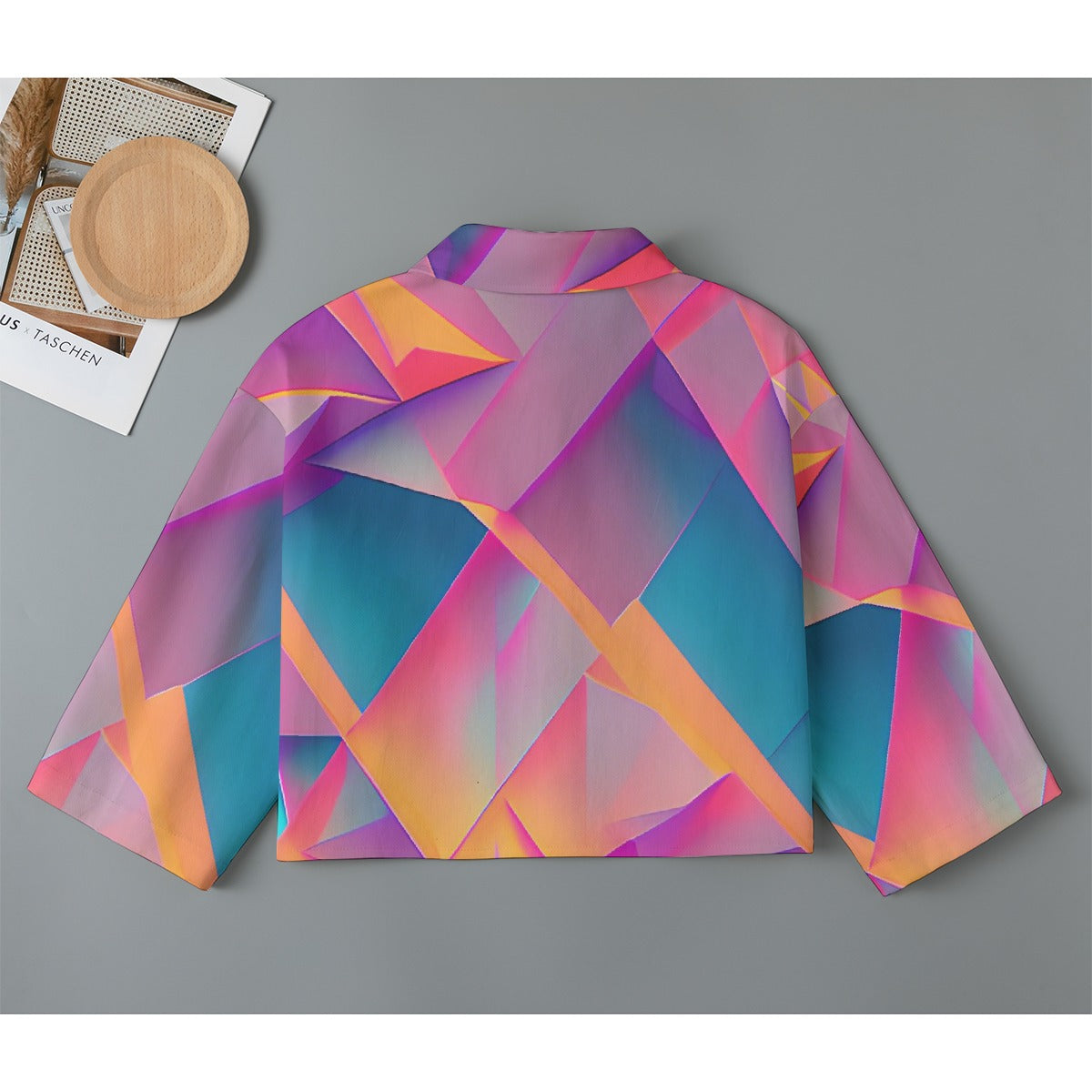 All-Over Print Women's Cropped Jacket | 245GSM Cotton