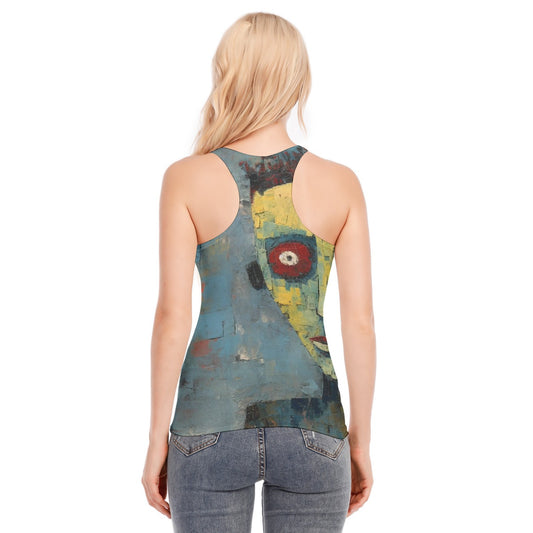 All-Over Print Women's Racer Vest | 190GSM Cotton