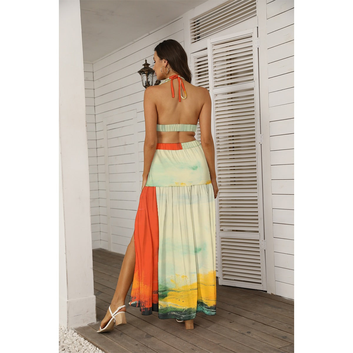 All-Over Print Women's Tie Back Wrap Dress