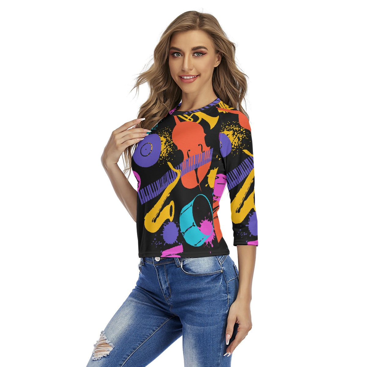 All-Over Print Women's Raglan Sleeves T-shirts