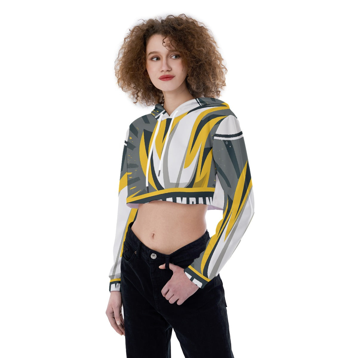 All-Over Print Women's Crop Top Hoodie