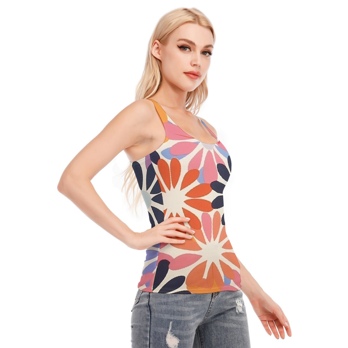 All-Over Print Women's Racer Vest | 190GSM Cotton