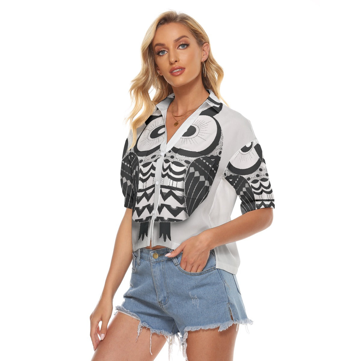 All-Over Print Women's V-neck Shirts