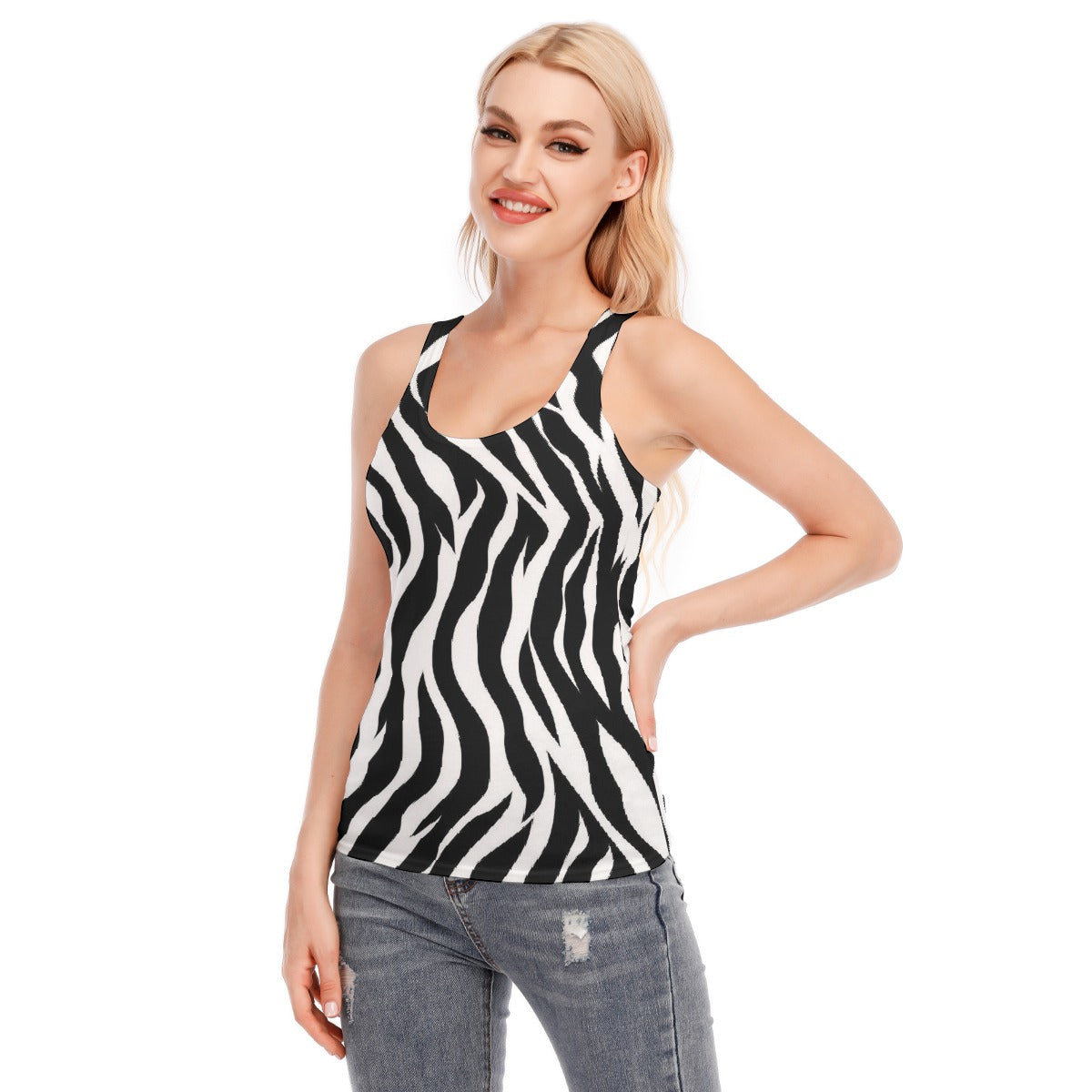 All-Over Print Women's Racer Vest | 190GSM Cotton