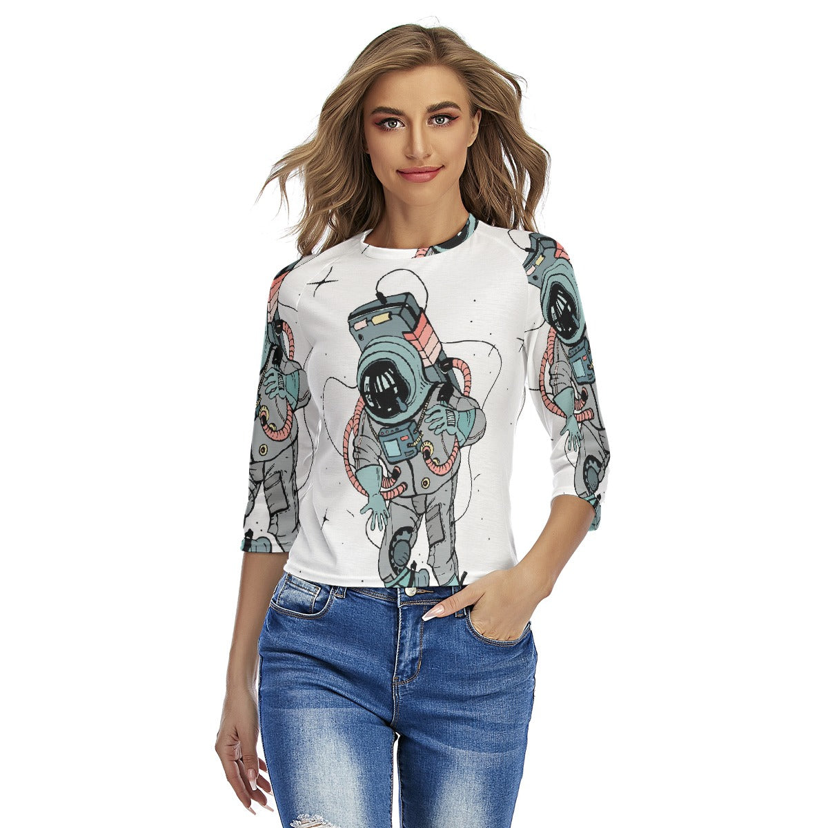 All-Over Print Women's Raglan Sleeves T-shirts