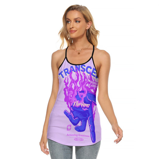 All-Over Print Women's Criss-Cross Open Back Tank Top
