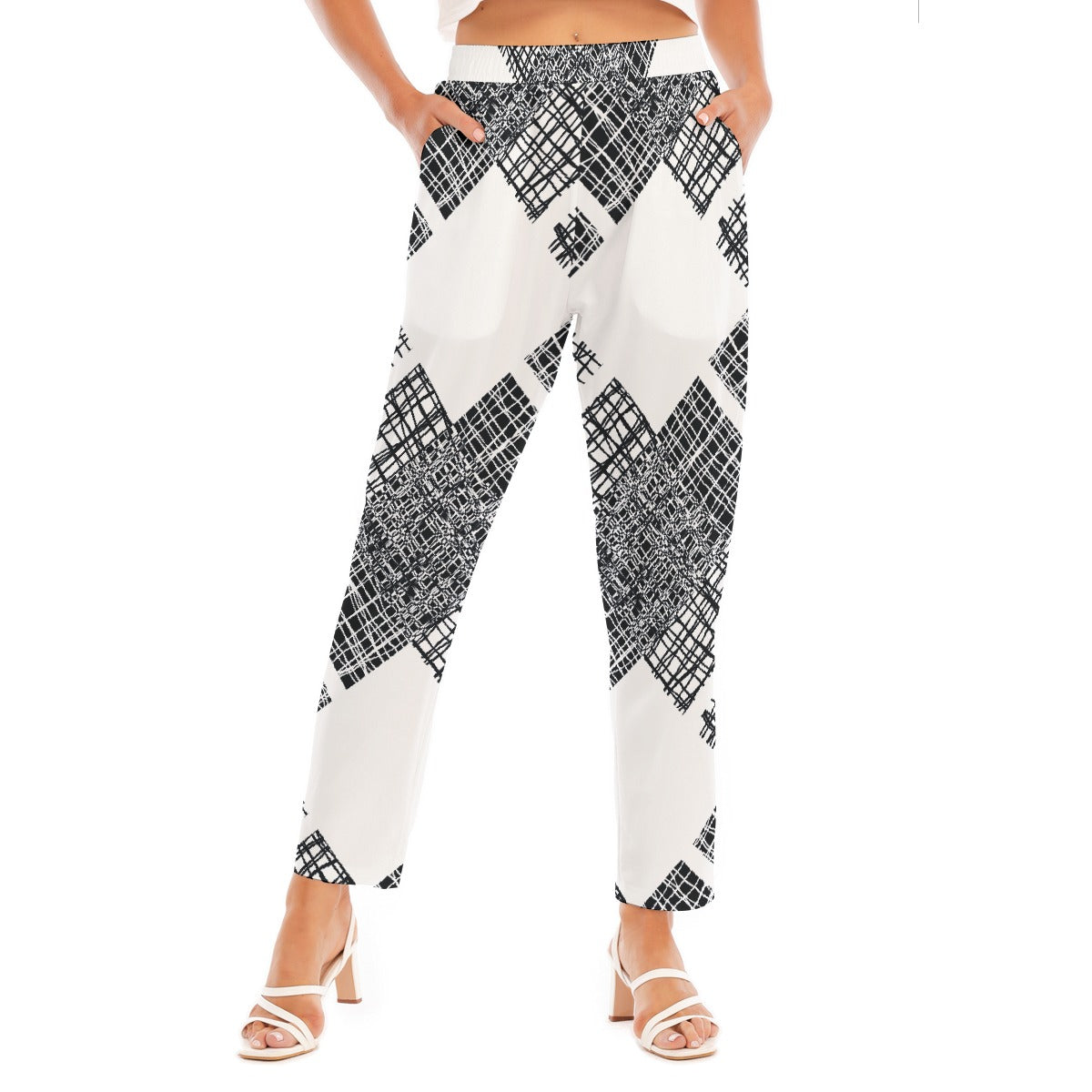 All-Over Print Women's Loose Straight-leg Pants