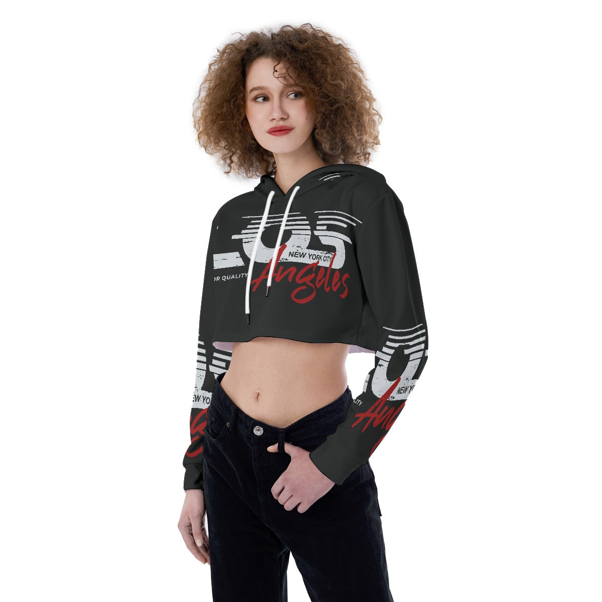 All-Over Print Women's Crop Top Hoodie