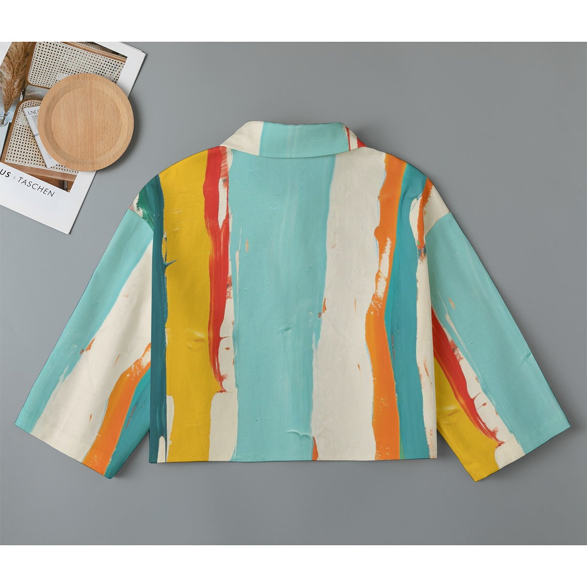 All-Over Print Women's Cropped Jacket | 245GSM Cotton