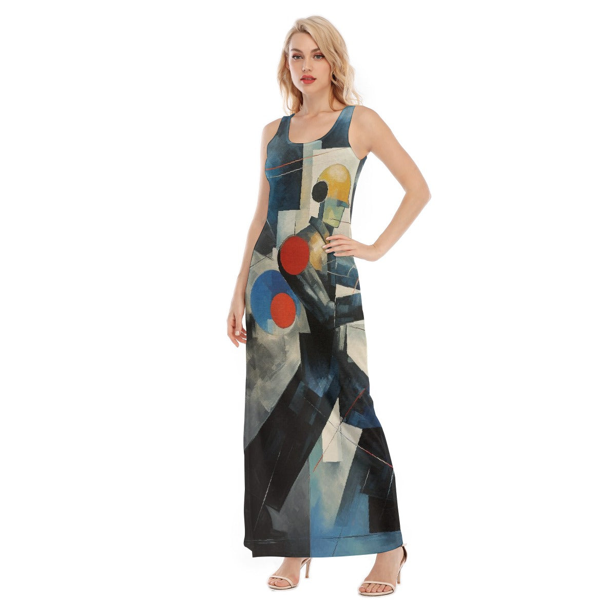 All-Over Print Women's Vest Dress | Length To Ankle