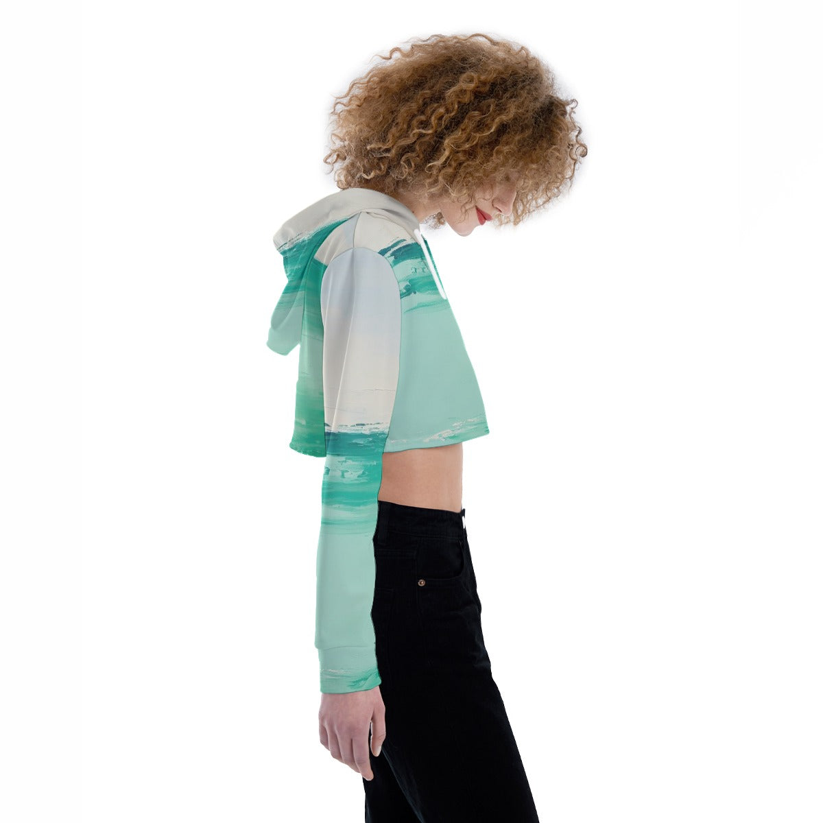 All-Over Print Women's Crop Top Hoodie