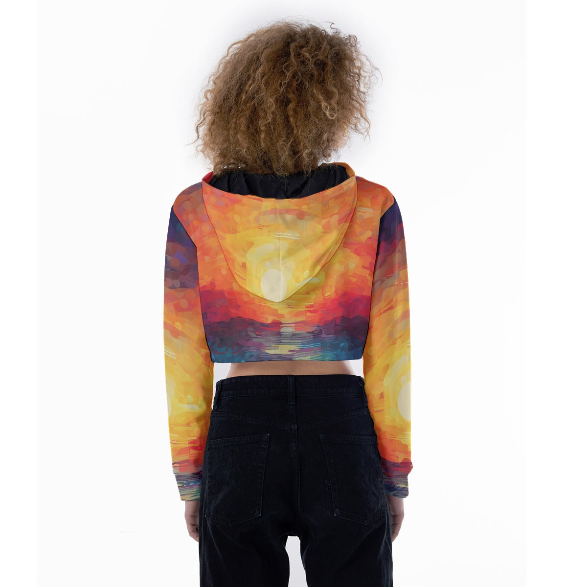 All-Over Print Women's Crop Top Hoodie