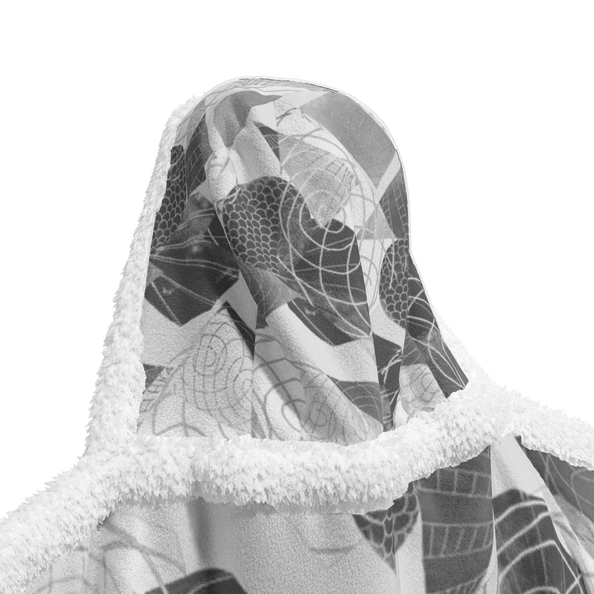 All-Over Print Unisex Wearable Hooded Blanket